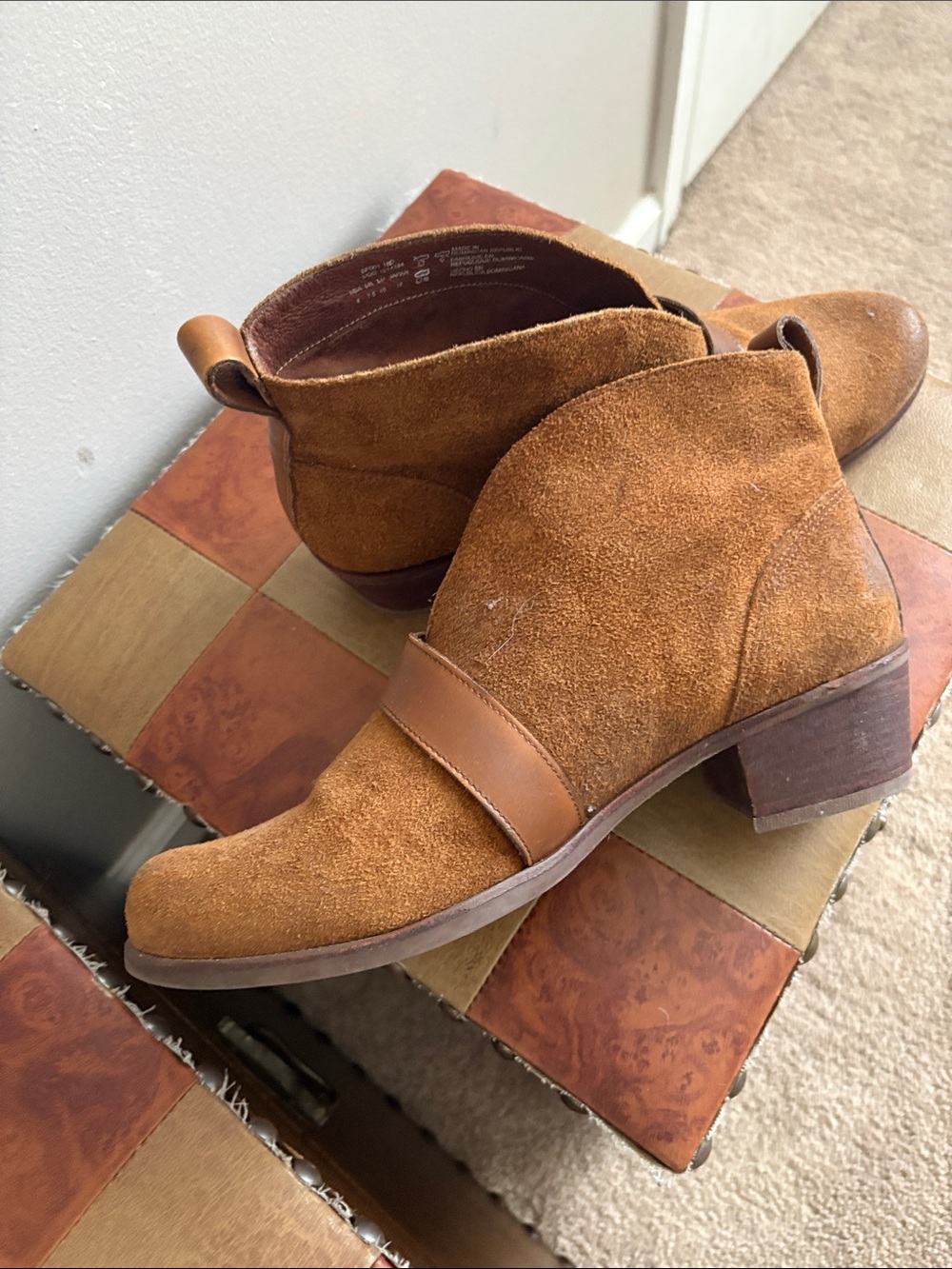 UGG Chestnut Suede Women's Ankle Boots with Buckle Strap - Picture 4 of 12